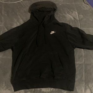 It’s a black Nike hoodie comfortable, it’s good for winter.